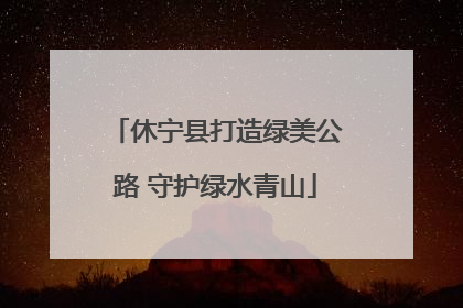 休宁县打造绿美公路 守护绿水青山