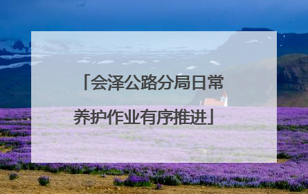 会泽公路分局日常养护作业有序推进