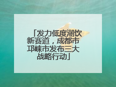 发力低度潮饮新赛道，成都市邛崃市发布三大战略行动