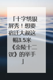 十字绣银屏秀！想要宿迁大叔这幅3.5米《金陵十二钗》的举手