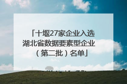 十堰27家企业入选湖北省数据要素型企业（第二批）名单