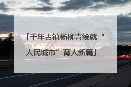 千年古镇杨柳青绘就“人民城市”育人新篇