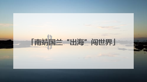 南靖国兰“出海”闯世界