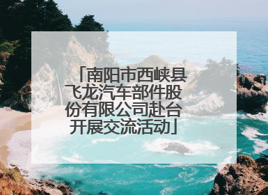 南阳市西峡县飞龙汽车部件股份有限公司赴台开展交流活动