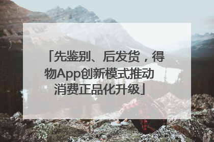 先鉴别、后发货，得物App创新模式推动消费正品化升级