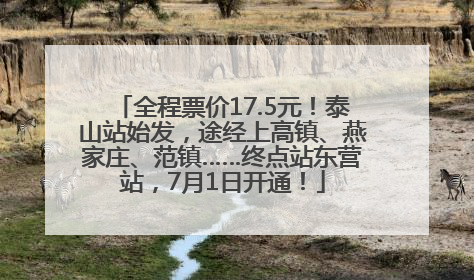 全程票价17.5元！泰山站始发，途经上高镇、燕家庄、范镇……终点站东营站，7月1日开通！