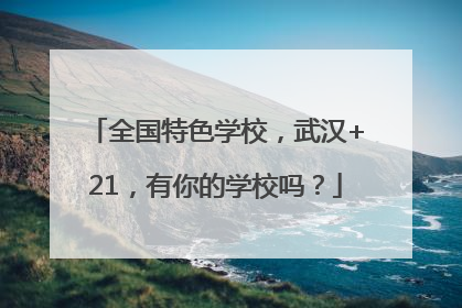 全国特色学校，武汉+21，有你的学校吗？