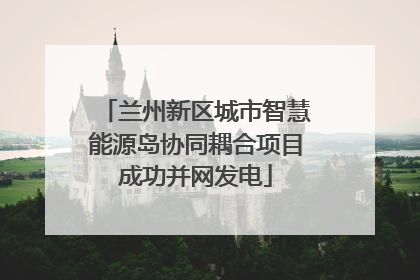 兰州新区城市智慧能源岛协同耦合项目成功并网发电