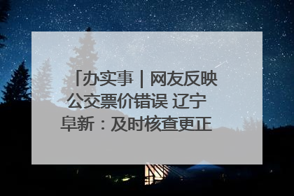 办实事｜网友反映公交票价错误 辽宁阜新：及时核查更正 加强实时巡检