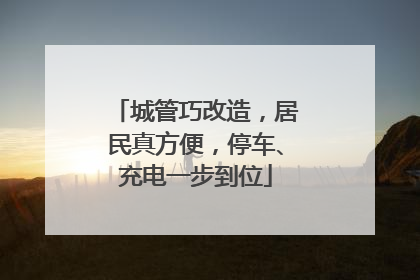 城管巧改造，居民真方便，停车、充电一步到位