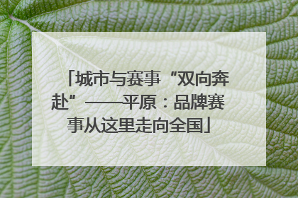 城市与赛事“双向奔赴”——平原：品牌赛事从这里走向全国