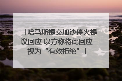 哈马斯提交加沙停火提议回应 以方称将此回应视为“有效拒绝”