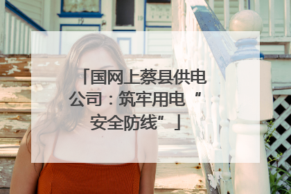 国网上蔡县供电公司：筑牢用电“安全防线”