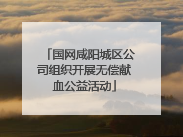 国网咸阳城区公司组织开展无偿献血公益活动