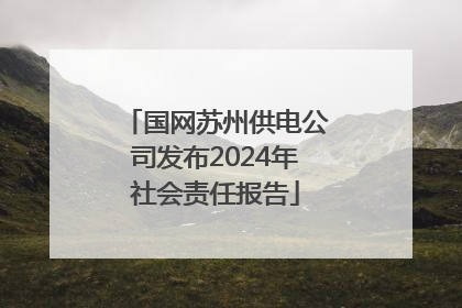 国网苏州供电公司发布2024年社会责任报告