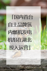 国内首台自主品牌氢内燃机发电机组在湖北投入运营