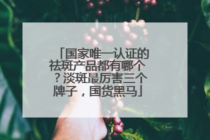 国家唯一认证的祛斑产品都有哪个？淡斑最厉害三个牌子，国货黑马