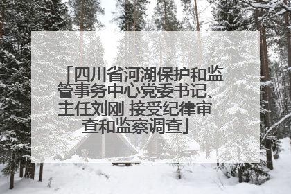 四川省河湖保护和监管事务中心党委书记、主任刘刚 接受纪律审查和监察调查