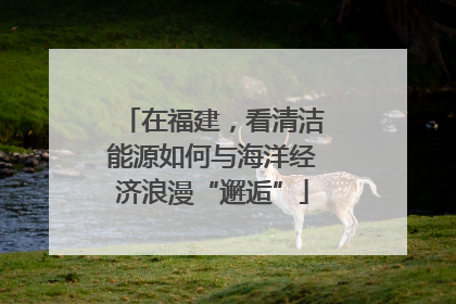 在福建，看清洁能源如何与海洋经济浪漫“邂逅”