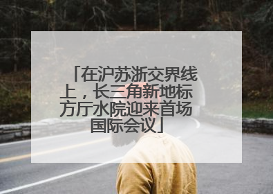 在沪苏浙交界线上，长三角新地标方厅水院迎来首场国际会议