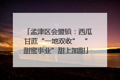 孟津区会盟镇:西瓜甘蔗“一地双收” “甜蜜事业”甜上加甜
