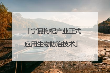 宁夏枸杞产业正式应用生物防治技术