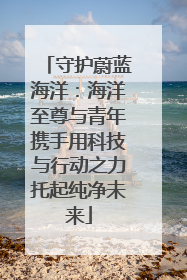 守护蔚蓝海洋：海洋至尊与青年携手用科技与行动之力托起纯净未来