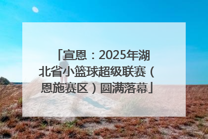 宣恩：2025年湖北省小篮球超级联赛（恩施赛区）圆满落幕