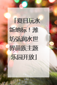 夏日玩水新地标！潍坊弘润水世界苗族主题乐园开放