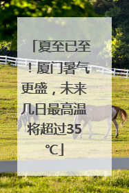 夏至已至！厦门暑气更盛，未来几日最高温将超过35℃