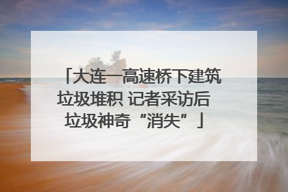 大连一高速桥下建筑垃圾堆积 记者采访后垃圾神奇“消失”