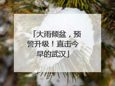 大雨倾盆，预警升级！直击今早的武汉
