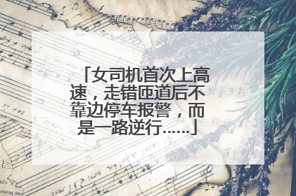 女司机首次上高速，走错匝道后不靠边停车报警，而是一路逆行……
