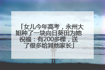 女儿今年高考，永州大姐种了一块向日葵田为她祝福：有200多棵，送了很多给其他家长