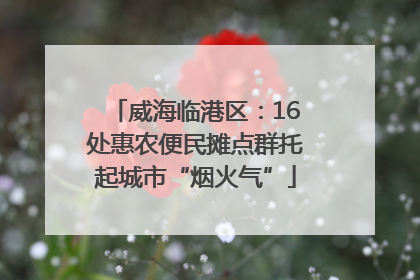 威海临港区：16处惠农便民摊点群托起城市“烟火气”