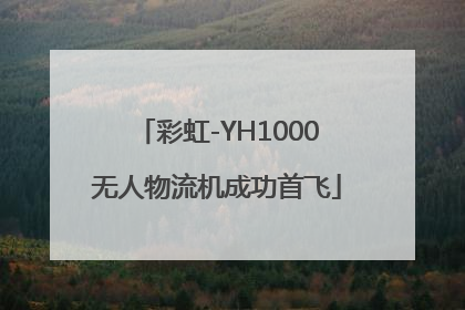彩虹-YH1000无人物流机成功首飞