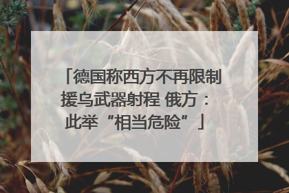 德国称西方不再限制援乌武器射程 俄方：此举“相当危险”