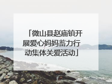 微山县赵庙镇开展爱心妈妈蓄力行动集体关爱活动