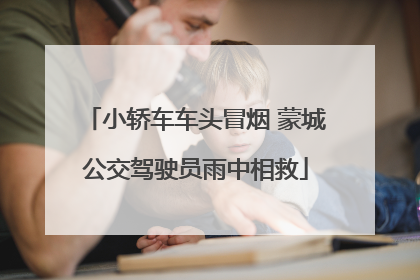 小轿车车头冒烟 蒙城公交驾驶员雨中相救