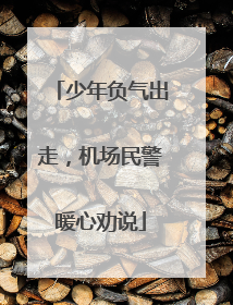 少年负气出走，机场民警暖心劝说
