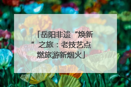 岳阳非遗“焕新”之旅：老技艺点燃旅游新烟火