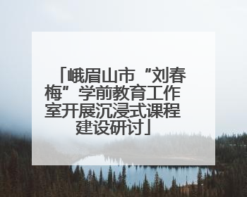 峨眉山市“刘春梅”学前教育工作室开展沉浸式课程建设研讨