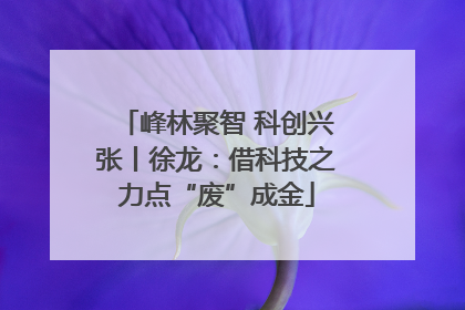 峰林聚智 科创兴张丨徐龙：借科技之力点“废”成金