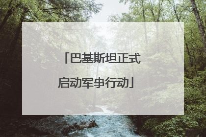 巴基斯坦正式启动军事行动