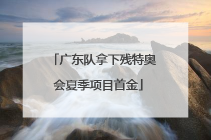 广东队拿下残特奥会夏季项目首金
