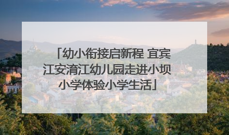 幼小衔接启新程 宜宾江安淯江幼儿园走进小坝小学体验小学生活