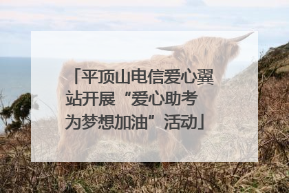 平顶山电信爱心翼站开展“爱心助考 为梦想加油”活动