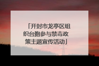 开封市龙亭区组织台胞参与禁毒政策主题宣传活动