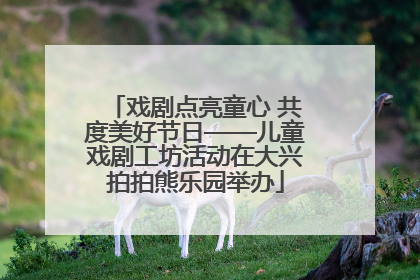 戏剧点亮童心 共度美好节日——儿童戏剧工坊活动在大兴拍拍熊乐园举办