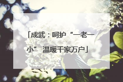 成武：呵护“一老一小” 温暖千家万户
